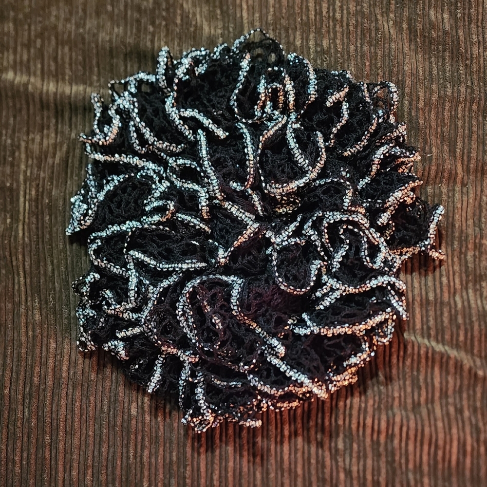 Handmade Ruffle Scarf Starry Glitter
